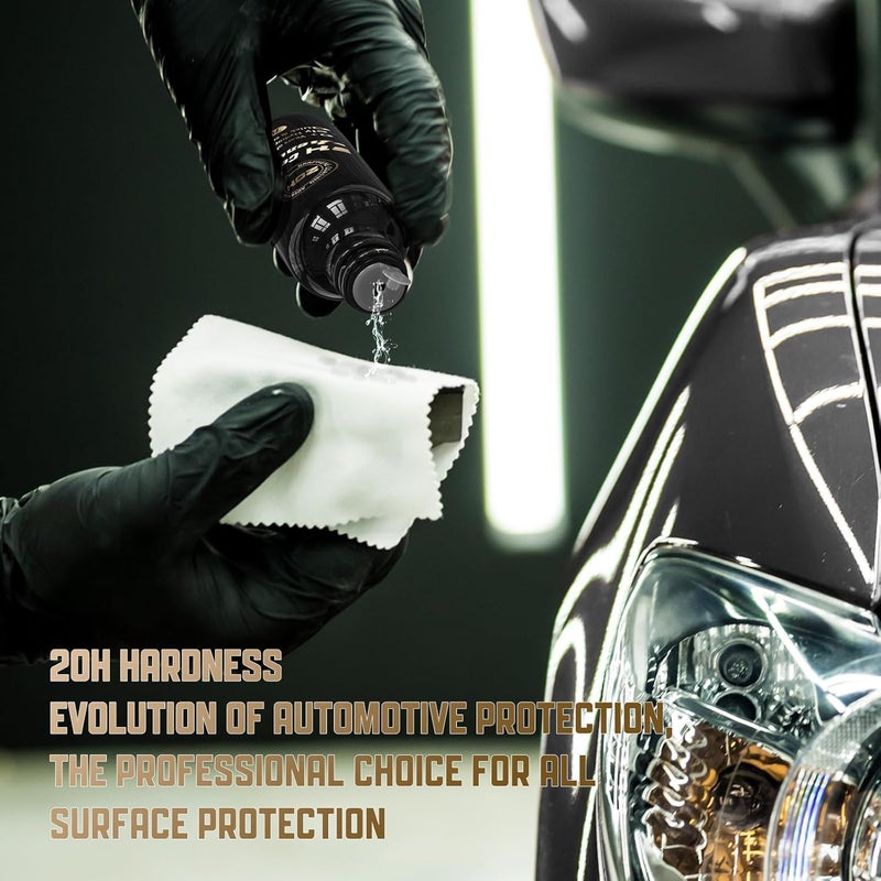 DRONAR 20H Professional Graphene Ceramic Coating for Cars (70ml) - 10+ Years Protection, Hydrophobic, Scratch & UV Resistant, High Gloss Finish - Professional-Grade Car Detailing Kit - Easy Application - Image 4